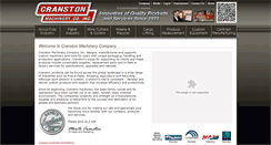 Desktop Screenshot of cranston-machinery.com